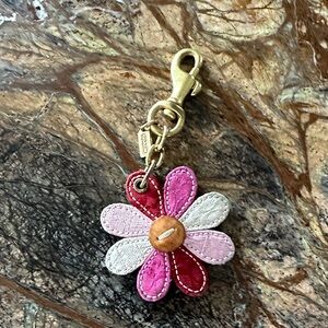 Coach flower bag charm